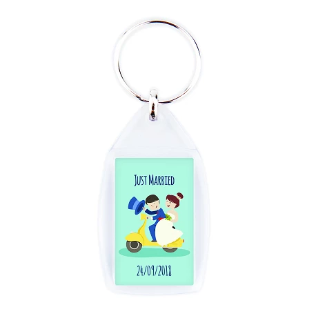 Rechteckiger Schlüsselanhänger CF-40